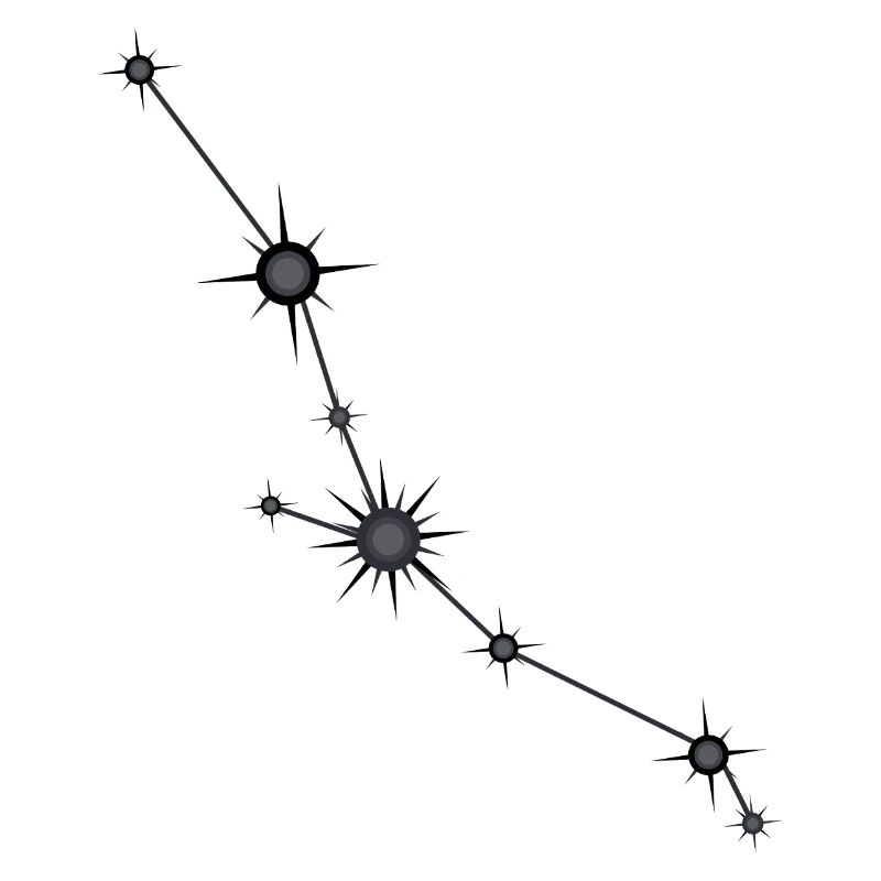Taurus Star Constellation Zodiac Sign Black & Gray