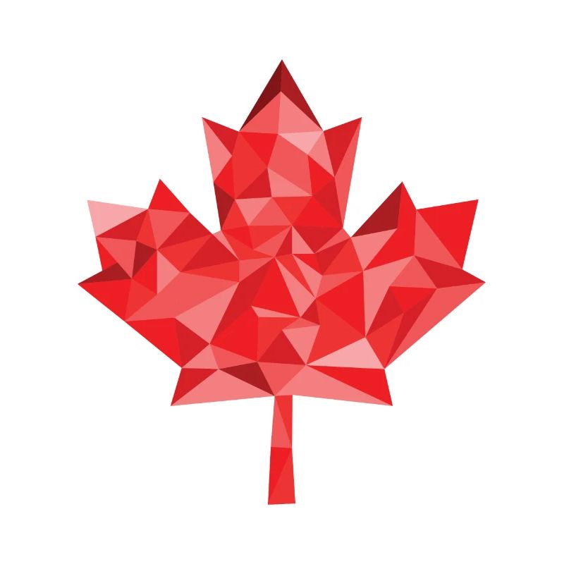 Canada polygon maple leaf