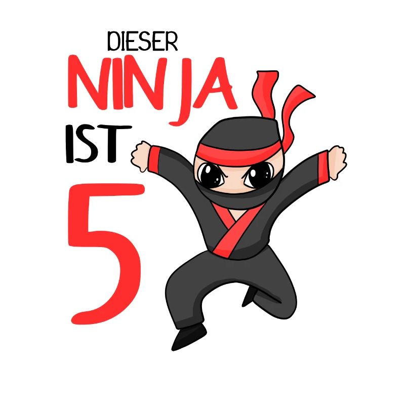 5 Jahre Junge Ninja - 5 Geburtstag - Ich bin 5