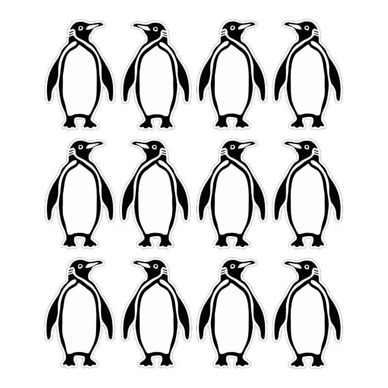 Minimalist Penguin Pattern Design