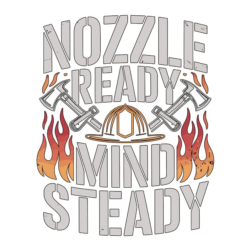 Fire Engineer Nozzle Ready Mind Steady Firefighter