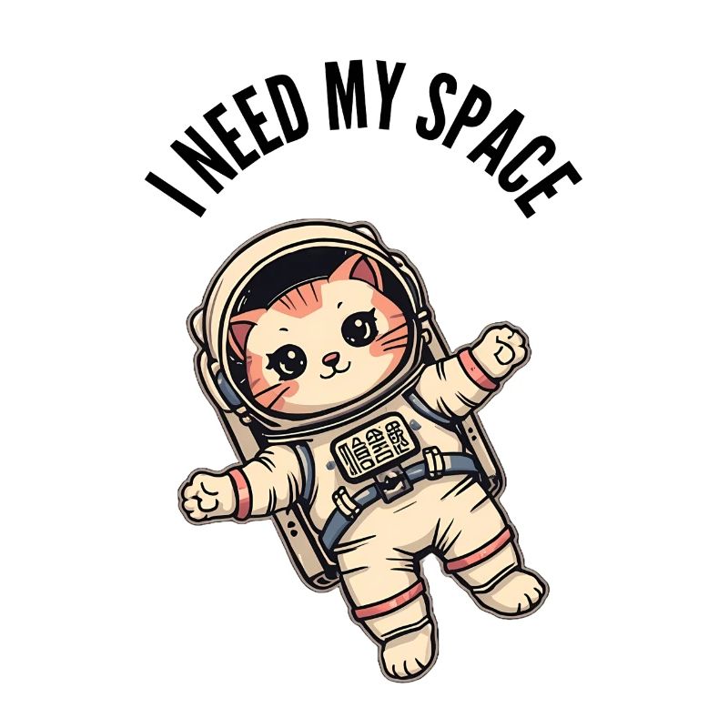Astronaute chat dans l’espace