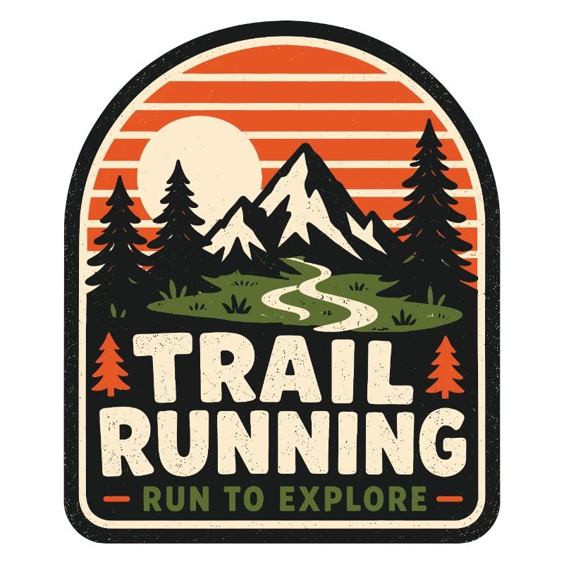 Badge de course en sentier pour explorer