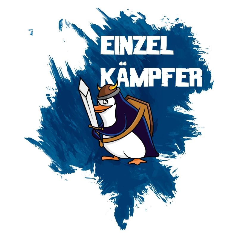 Einzelkämpfer Wikinger-Pinguin