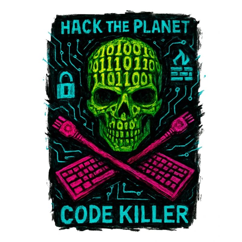 Hack the Planet Code Killer – Cybersicherheit