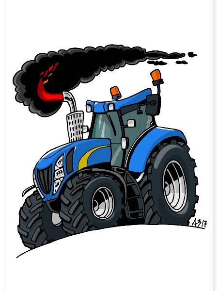 Blauer Traktor