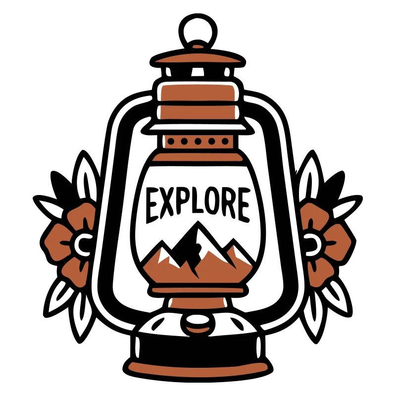 Lantern Explore Mountains Vintage