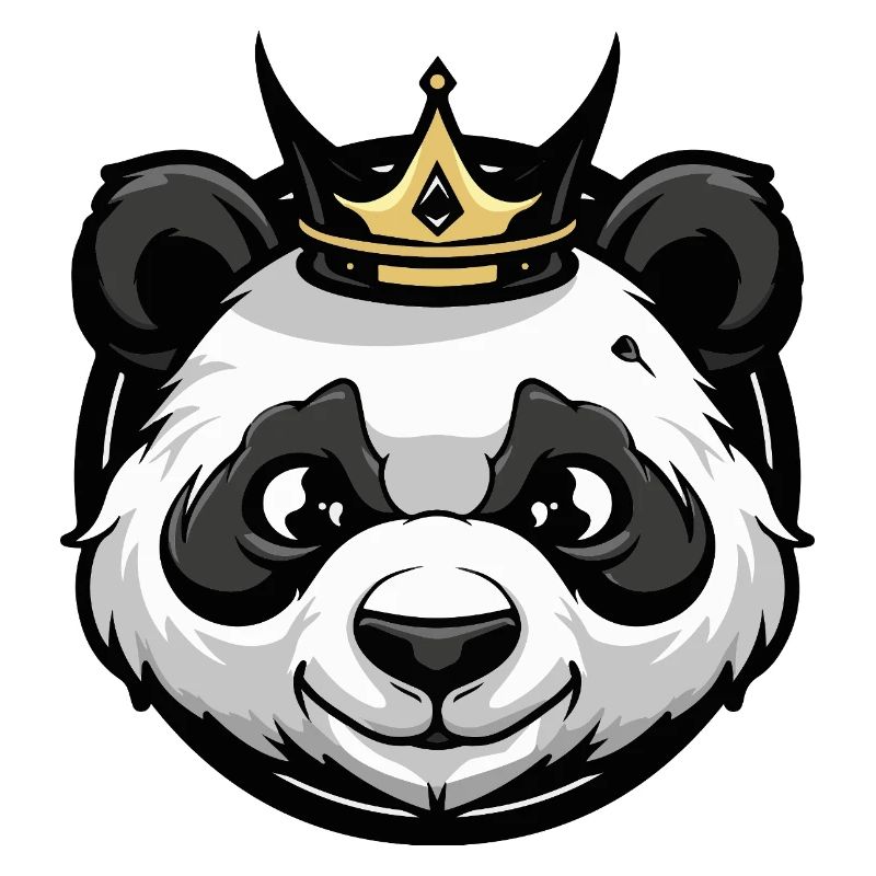 Panda Kopf Krone