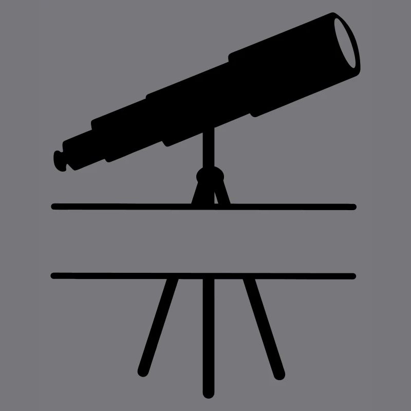 Teleskop-Schattenbild mit Leerzeichen oder Balken