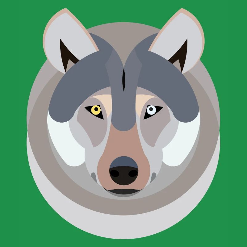Wolf as a graphic