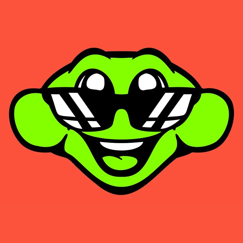 frog toad cool sunglasses laughing happy cute