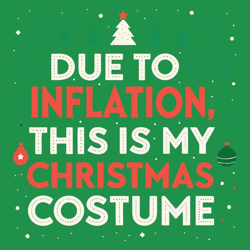 Weihnachtskostüm angesichts der Inflation