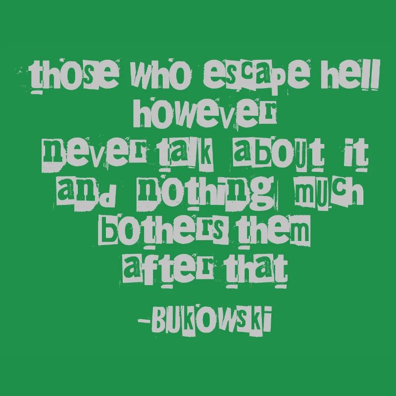 Typographie des citations usées de Bukowski