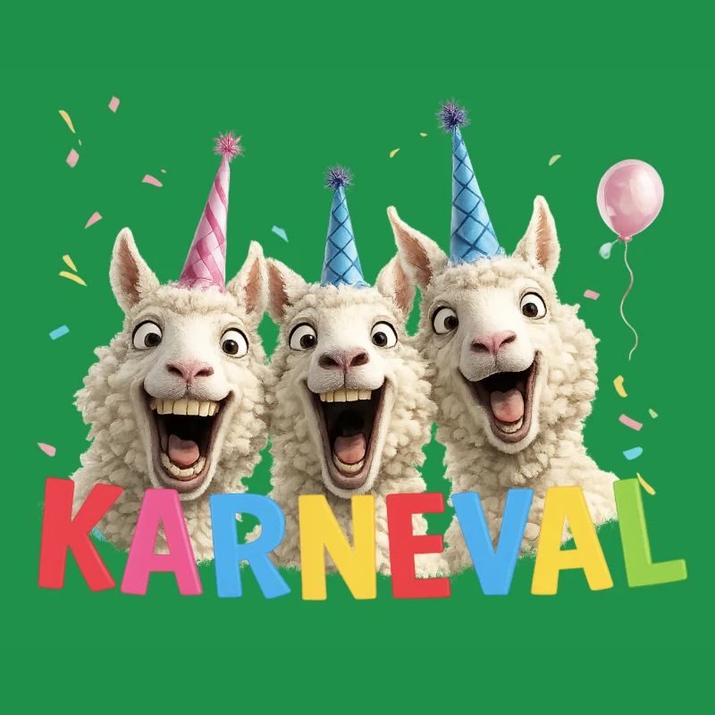 Trio de moutons du carnaval