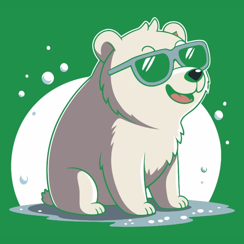 Schicker Eisbär mit Brille