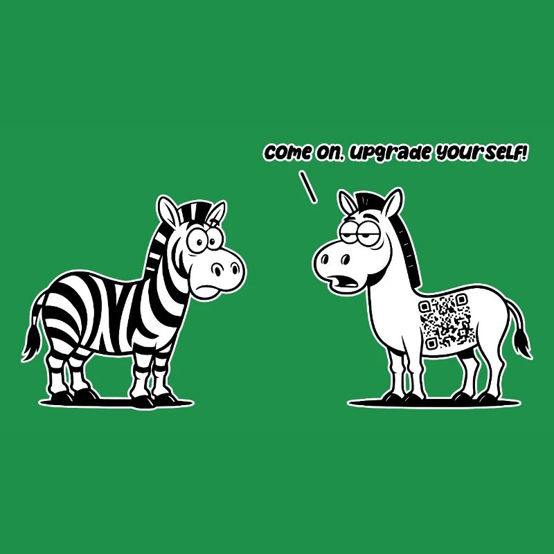 Funny Zebra with QR Code Upgrade