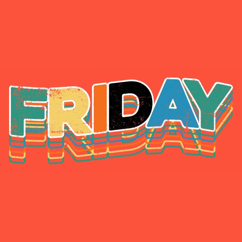Friday Retro Stack Letters