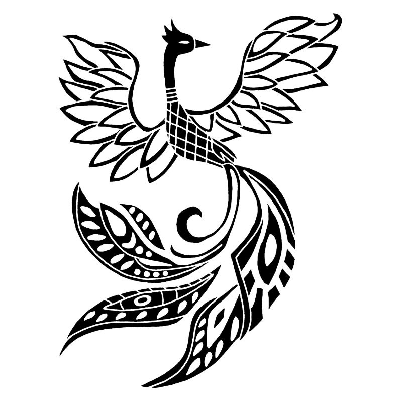 Schwarzer Phönixvogel