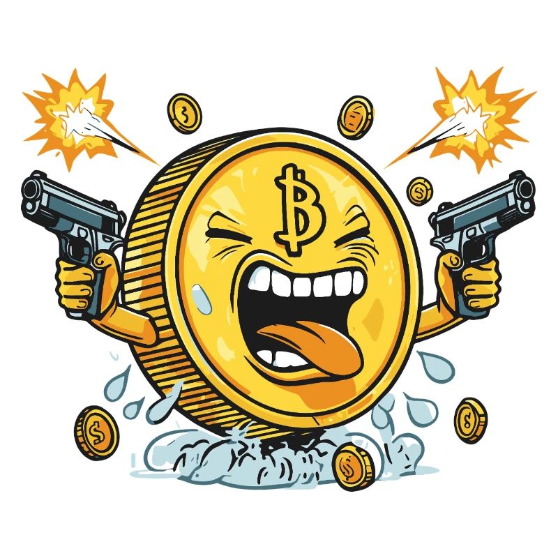 Bitcoin Gangster - Conception Crypto Drôle