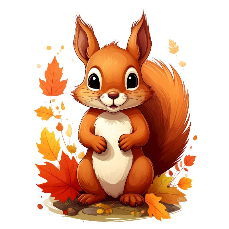Niedliches Eichhörnchen im Herbst