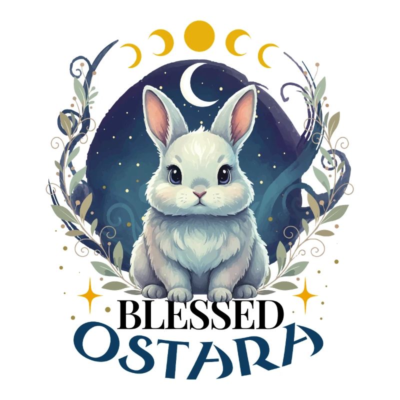 Happy Easter Ostara Rabbit Pagan