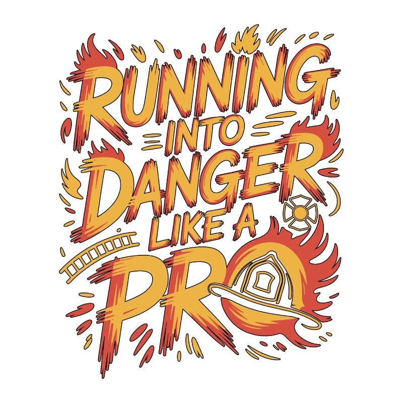 Fire Lieutenant Running Into Danger Firefighting