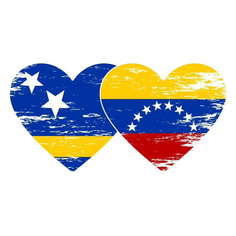 Cœur du drapeau du Venezuela de Curaçao utilisé