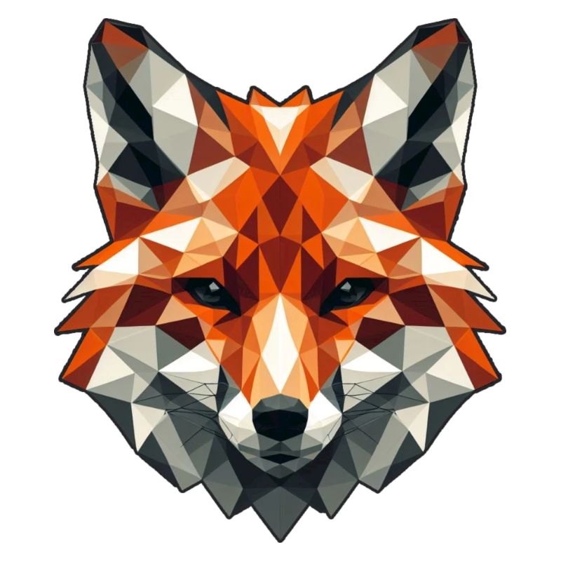 Fox motif in polygon design