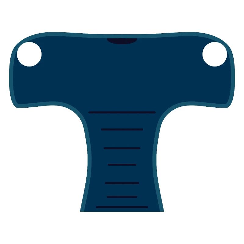 Mitternachtsblauer stilisierter Hammerhai-Kopf