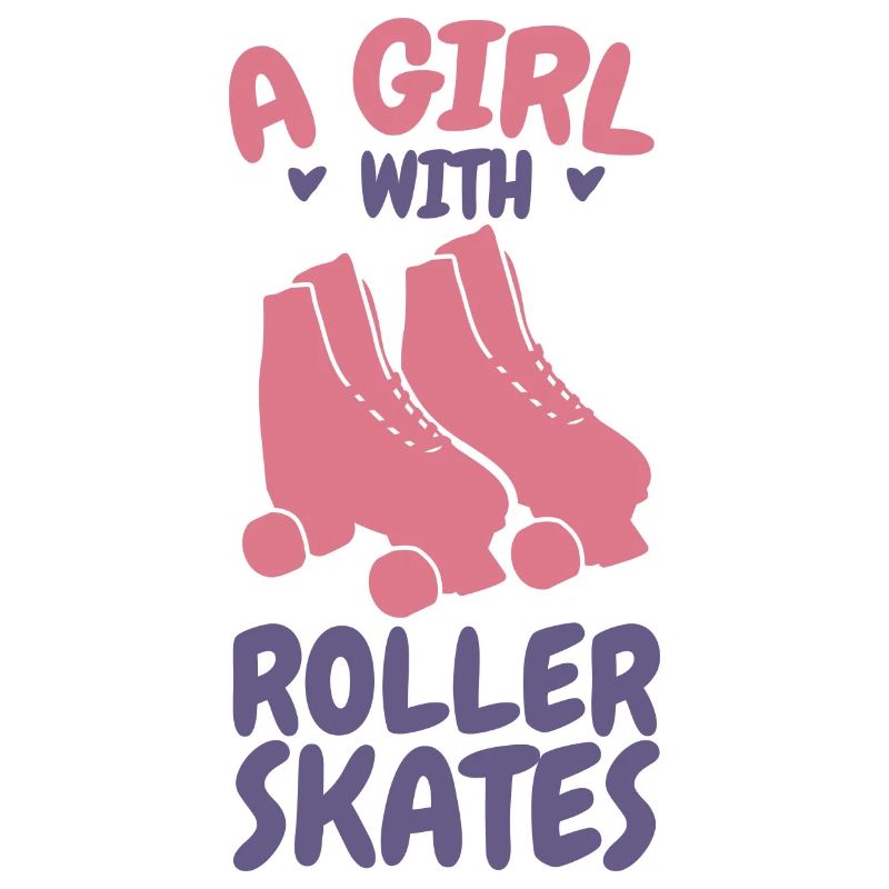 Ein Mädchen mit Rollschuhen