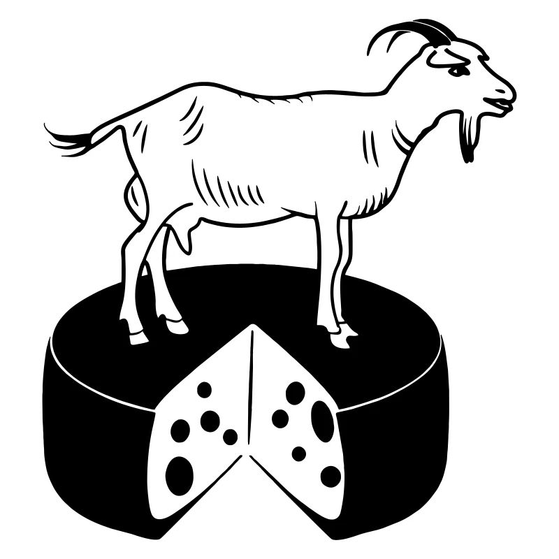 Ziege auf Käse