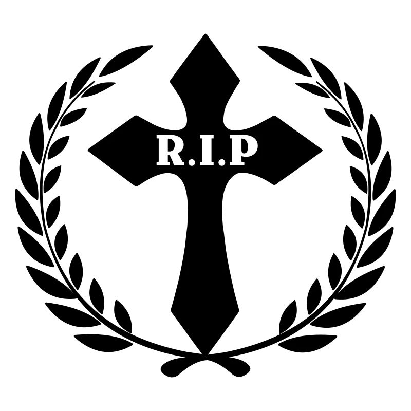 Croix en couronne de laurier RIP