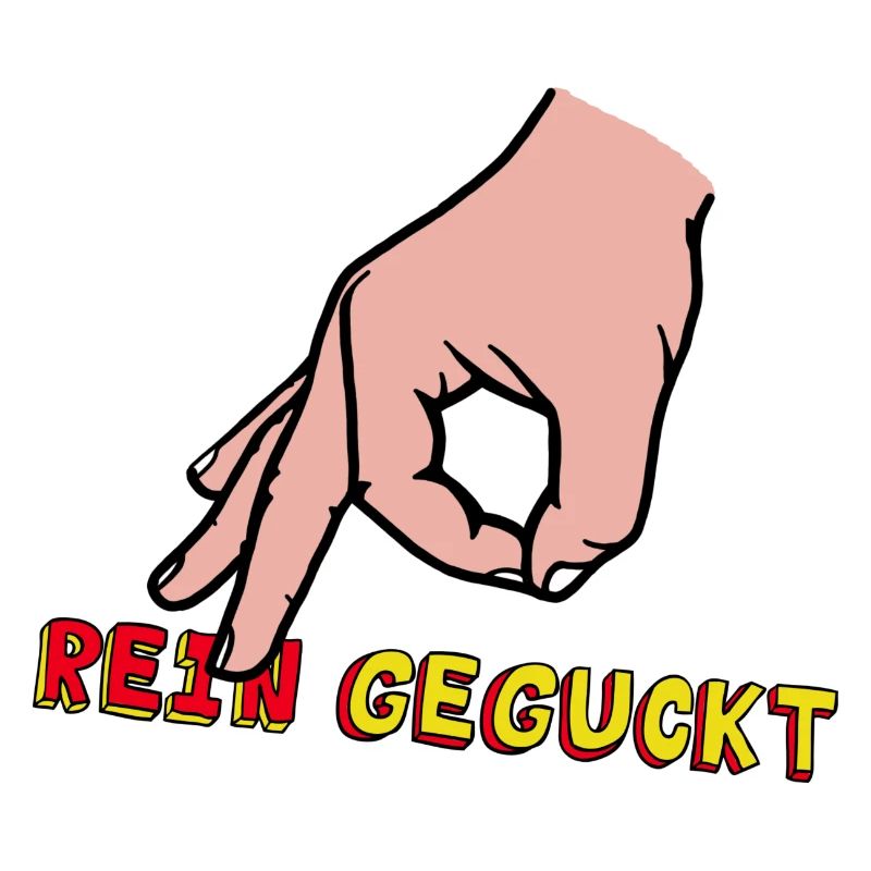 Index de main comique avec texte rétro