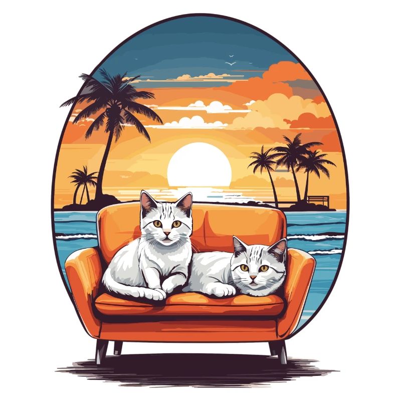 Cats on sofa