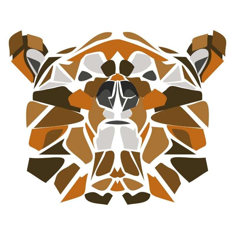 Geometric Bear Mosaic