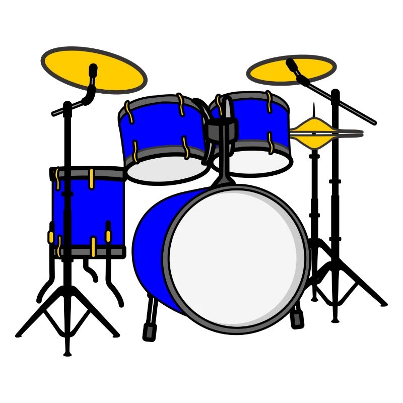 Drum kit blue logo