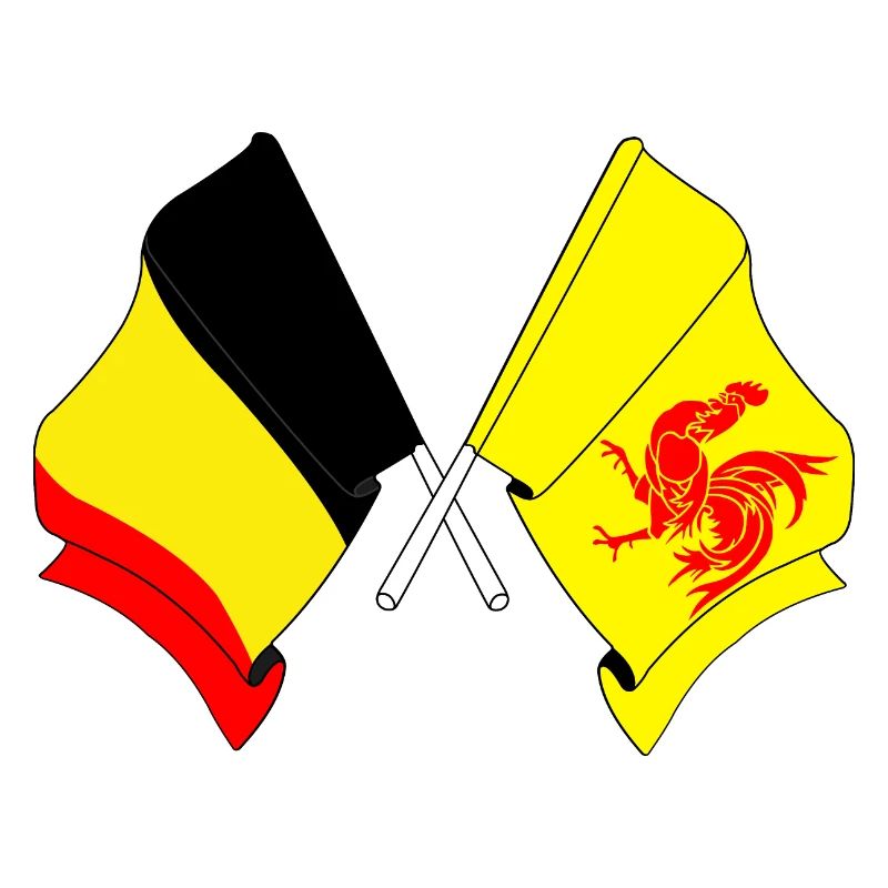 Drapeau de la Belgique, drapeau de la Wallonie