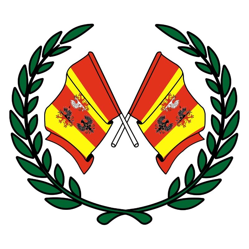 Drapeaux Couronne de laurier de Lodz