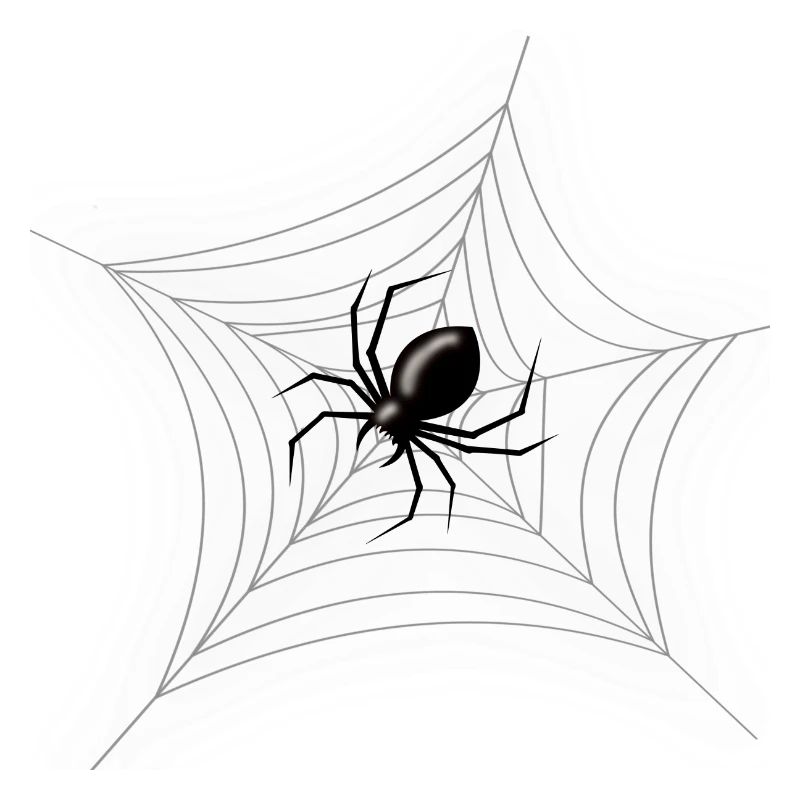 Scary Halloween Spider in its Web