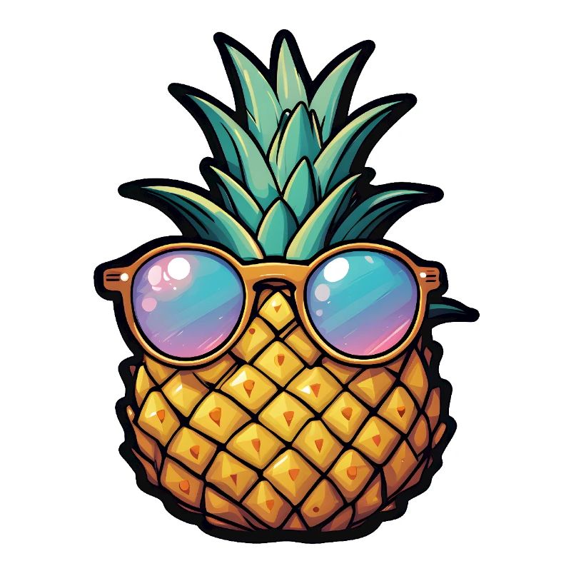 Tropische Ananas mit Sonnenbrille