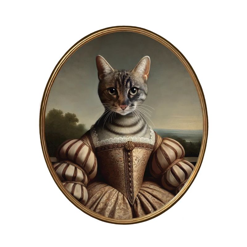 Chat du Bengale dans le style de la Renaissance