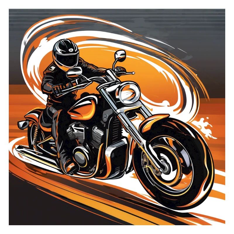 Motorradfahrer im Dynamik - Stil - Biker Kunstdesi