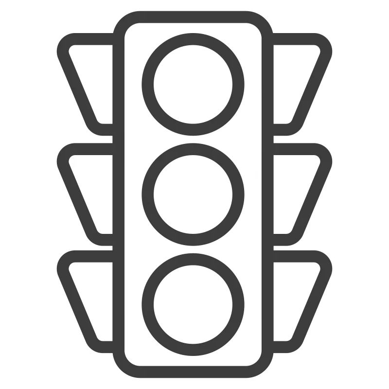 Icône de ligne de feu de circulation
