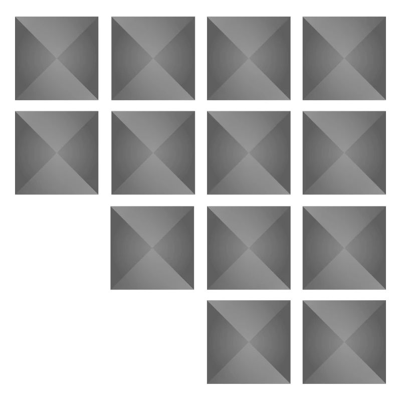 Minimalist Geometric Square Stud Pattern