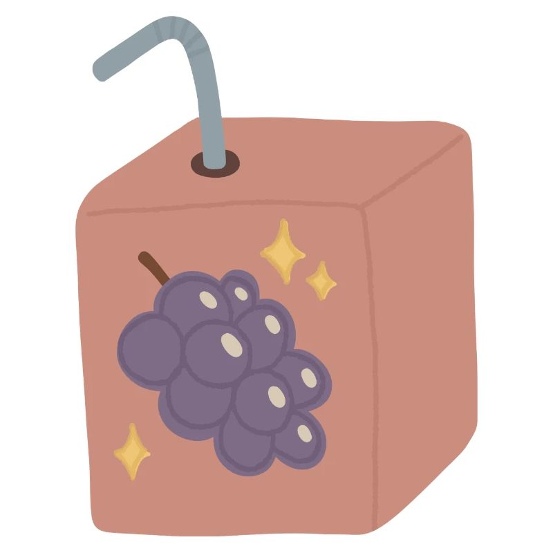 Conception de boîte de jus de raisin