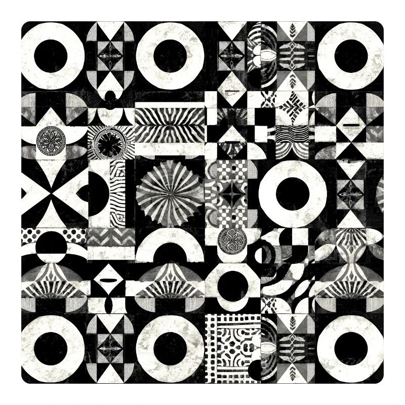 Abstract Black and White Pattern Geometry