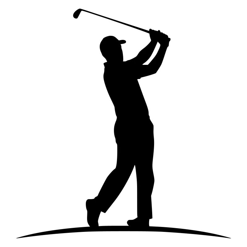 Golfer Silhouette Illustration