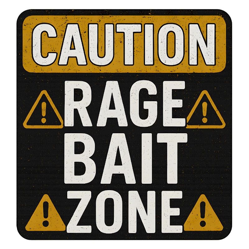 Caution Rage Zone, Funny Sarcastic Saying 