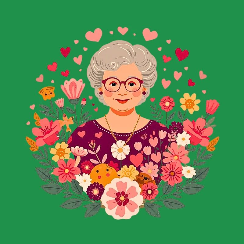 Blumen-Großmutter