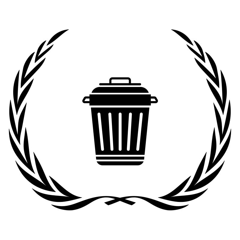 Mülltonne Symbol Kranz